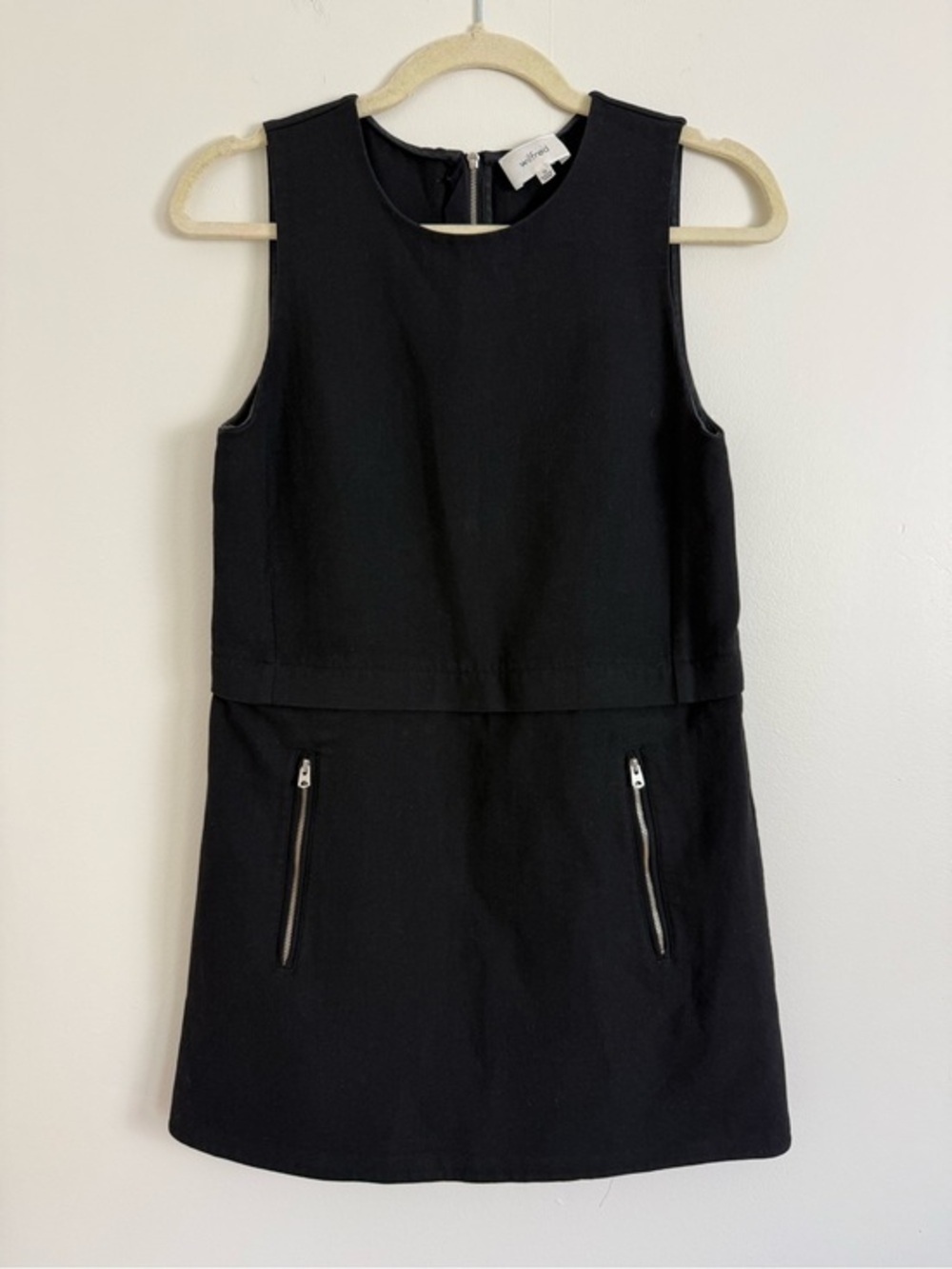 Wilfred Sleeveless Shift Dress Black Size XS Aritzia #52911